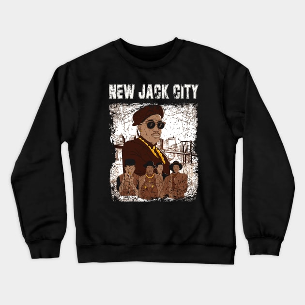 Classic Photo New City Crewneck Sweatshirt by Black Demon Bear